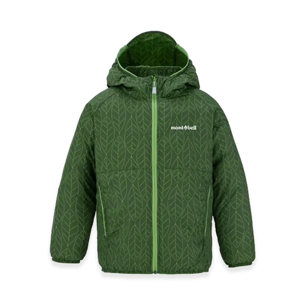 mont-bell Kid's Wind Blast Print Parka "Green"