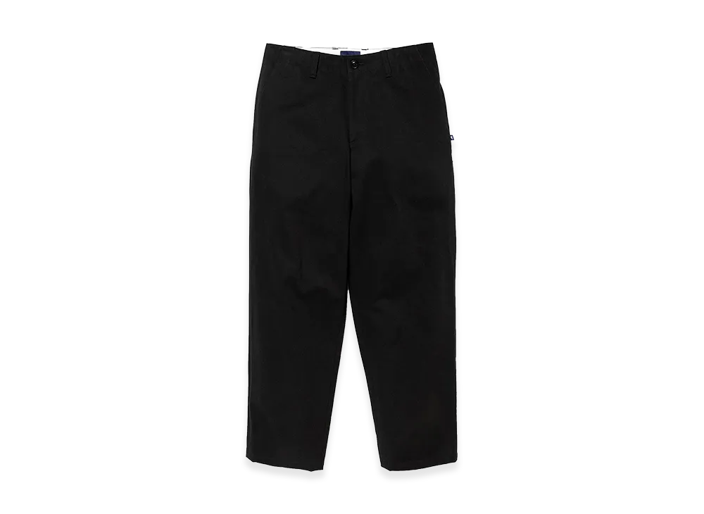 DESCENDANT DC-6 Organic Cotton Twill Trousers "Black"