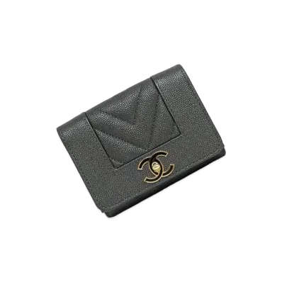 CHANEL Mademoiselle Small Leather Wallet "Black"