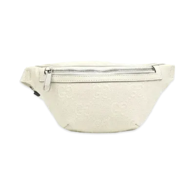 GUCCI Waist Bag GG Embossed "White"