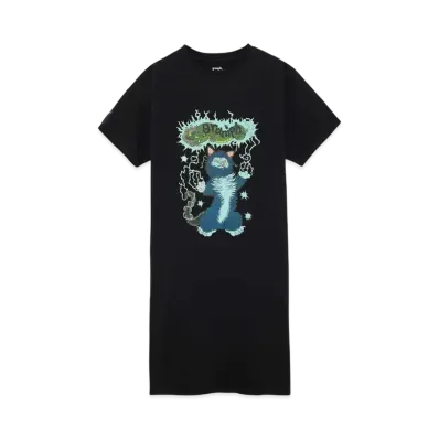 graniph x Ayako Ishiguro Thunder Dragon Cat T-Shirt One Piece "Black"