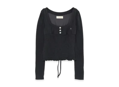 ANDMARY Women's Tia Shirring Tops "Gray"