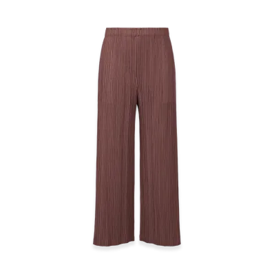PLEATS PLEASE ISSEY MIYAKE Loop Bottoms "Red Brown"