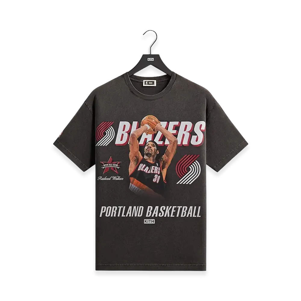 Kith x NBA All-Star Portland Trail Blazers Rasheed Wallace Tee "Black"