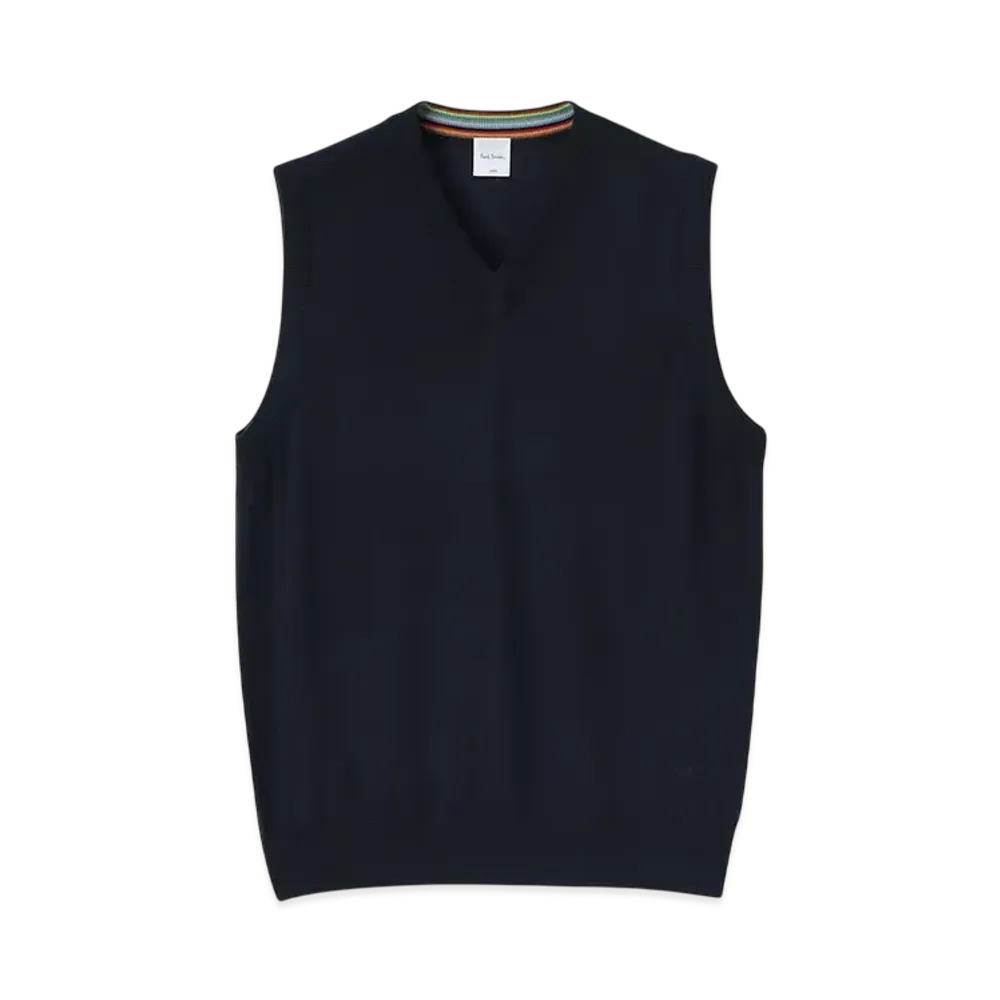 Paul Smith Fine Gauge Knit Vest "Navy"