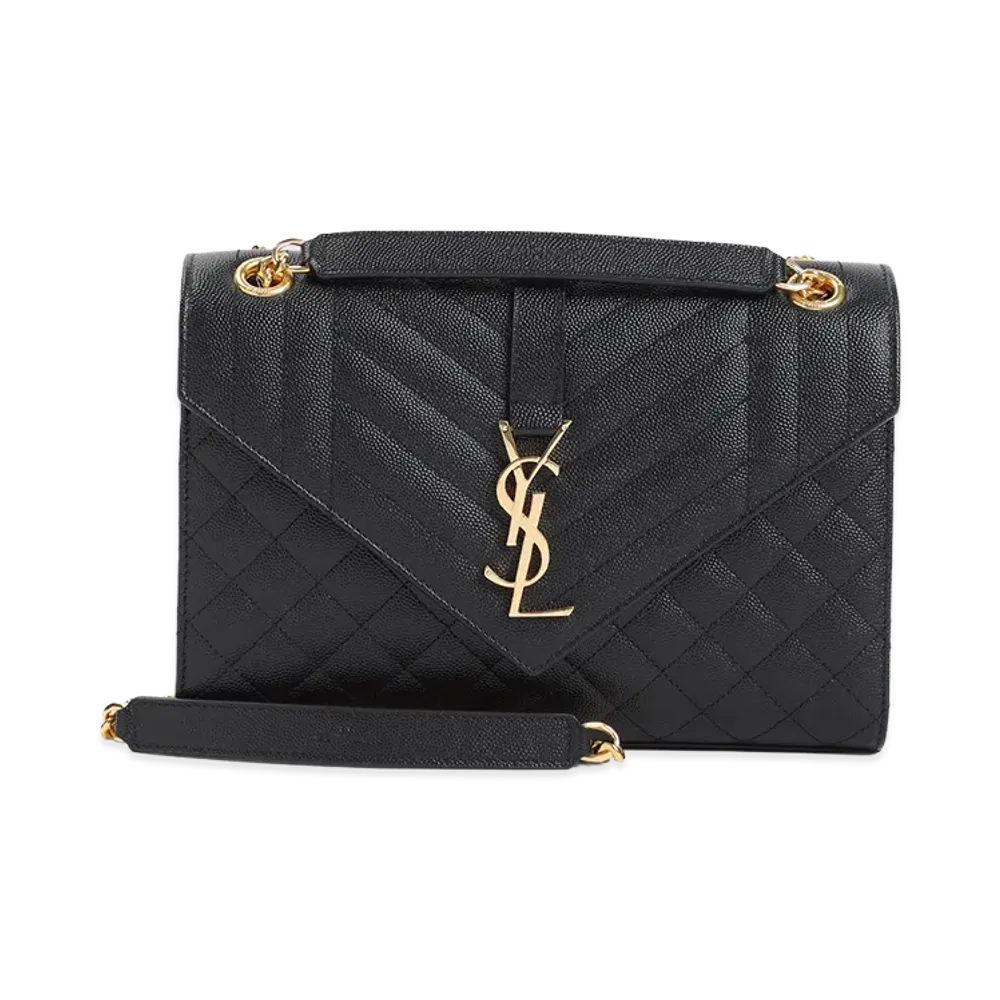 Saint Laurent Women's 'Envelope' Medium Shoulder Bag "Black"