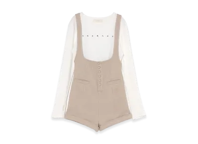 ANDMARY Women's Baby Rompers Set Up "Beige"