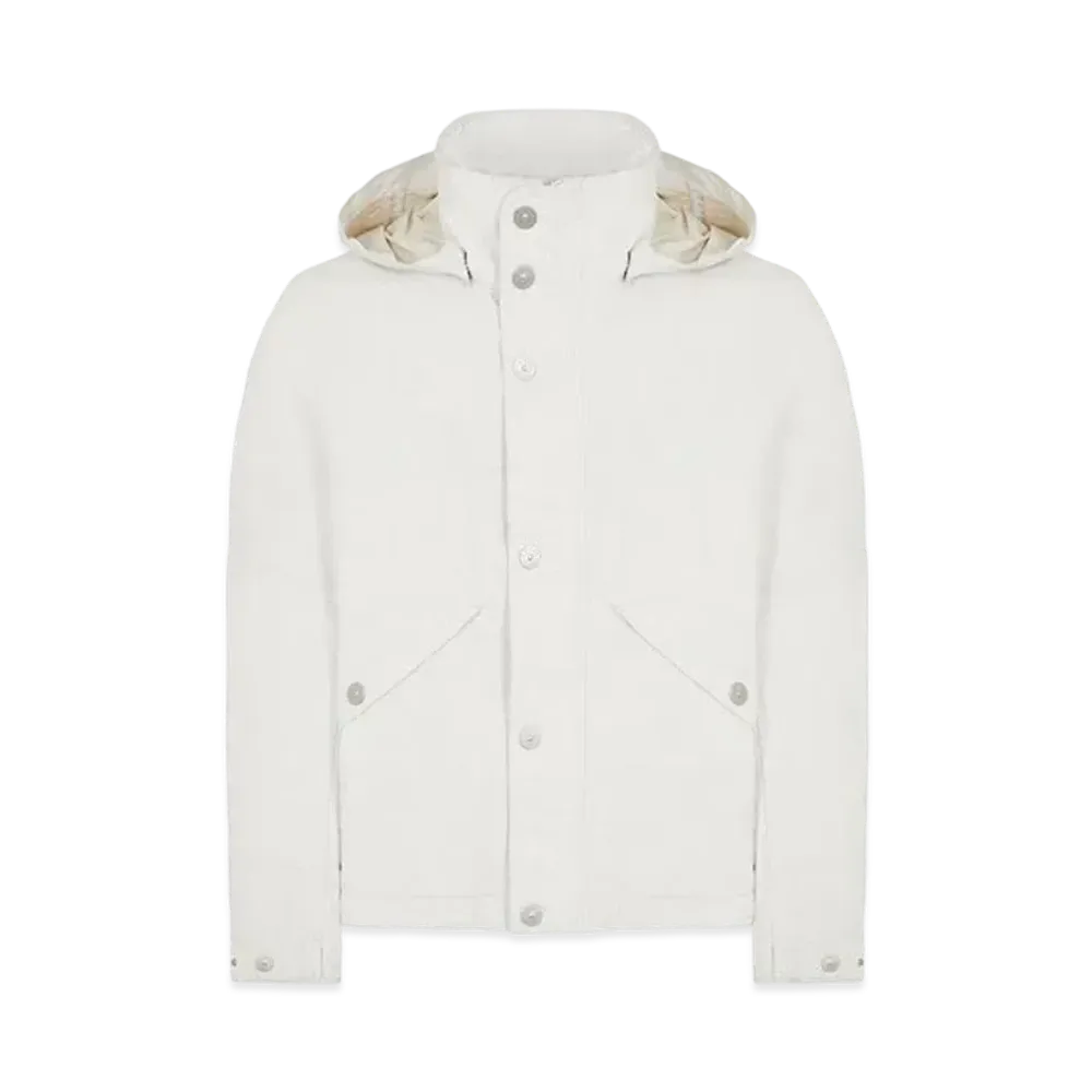 Stone Island 418X1 Stone Island Marina_Raw Plated Linen "White"