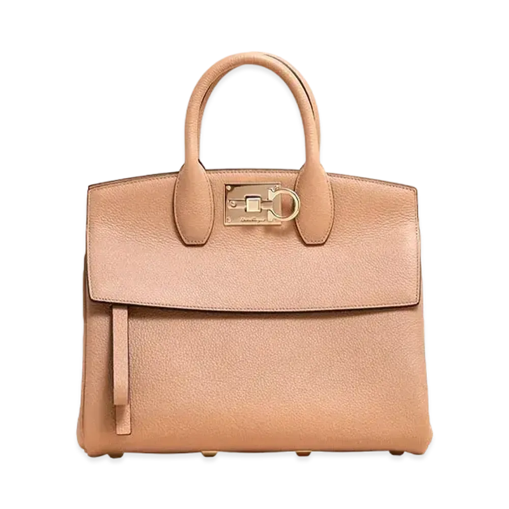 Salvatore Ferragamo Ferragamo Studio Bag (Small) "Cashew"
