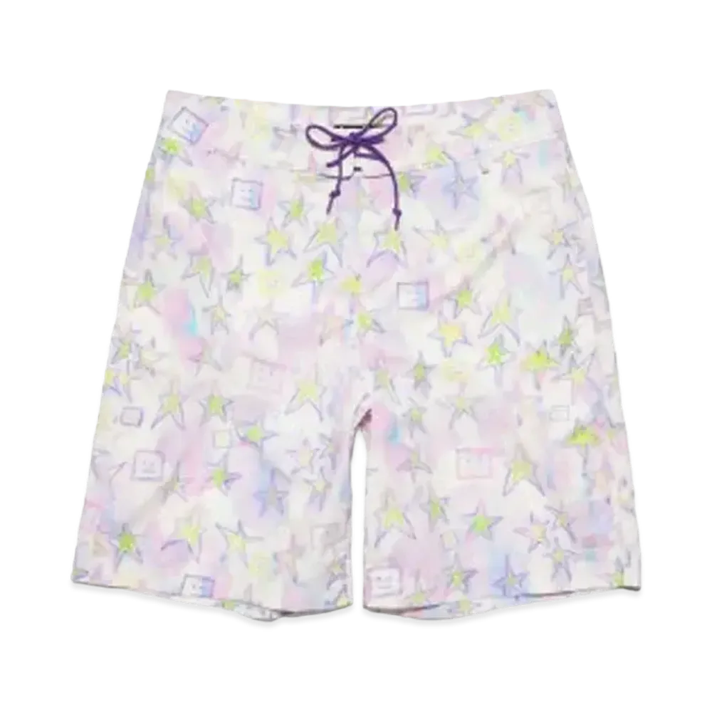 Acne Studios Printed Swim Shorts "Pale Pink/Multi"