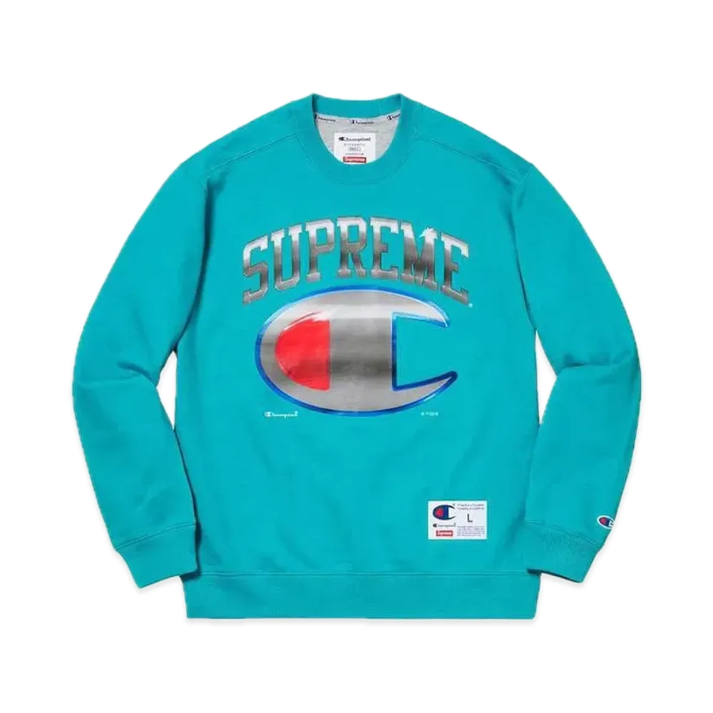 Supreme x Champion Chrome Crewneck "Dark Teal"