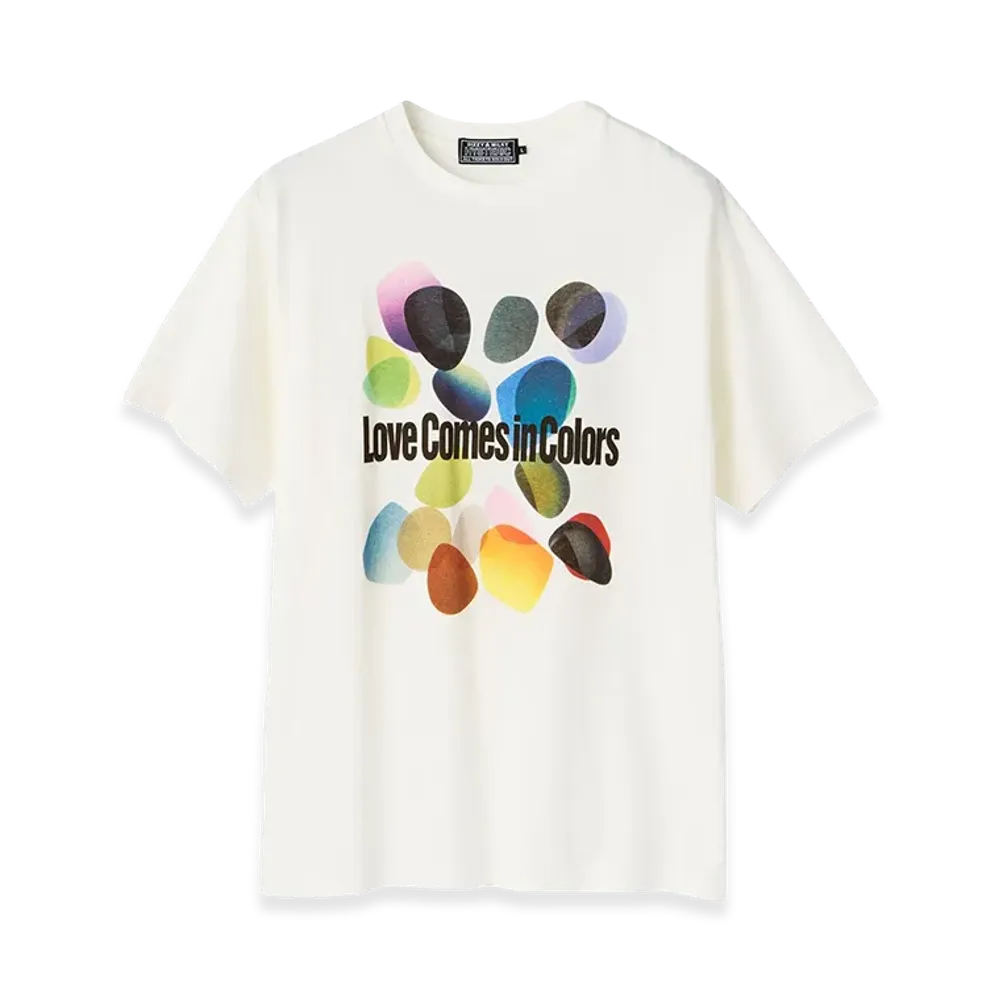 HYSTERIC GLAMOUR Jim Lambie/Love Comes In Colors Tee "White"