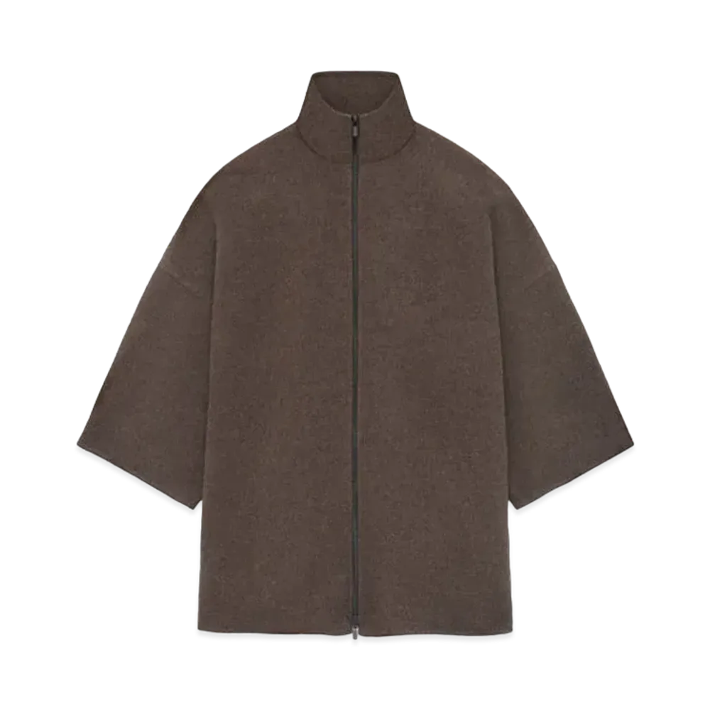 FEAR OF GOD Brushed Wool Cashmere Short Sleeve Jacket "Mocha"