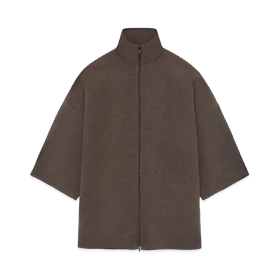 FEAR OF GOD Brushed Wool Cashmere Short Sleeve Jacket "Mocha"