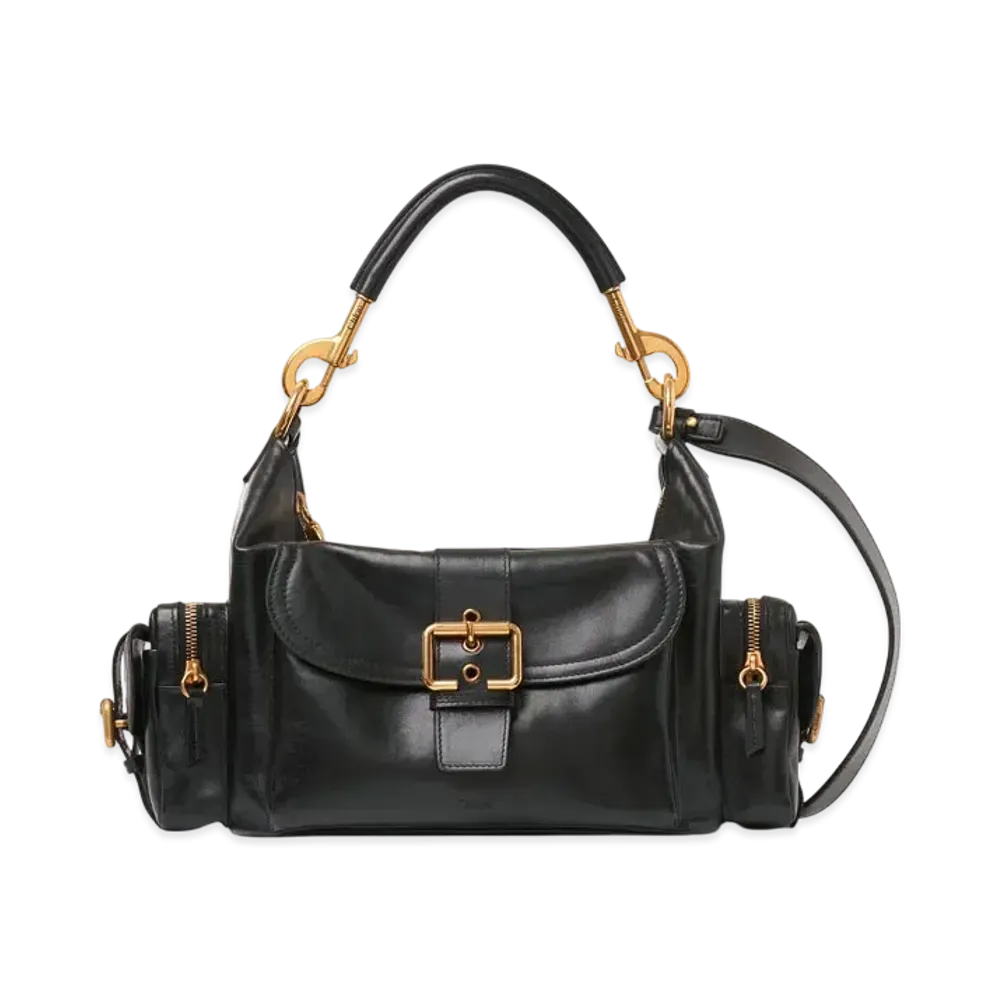 Chloe Camera Bag In Shiny Leather "Black"