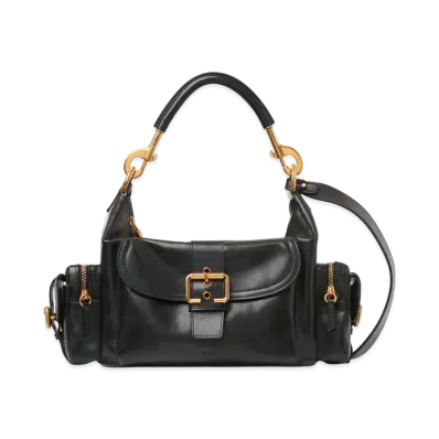 Chloe Camera Bag In Shiny Leather "Black"