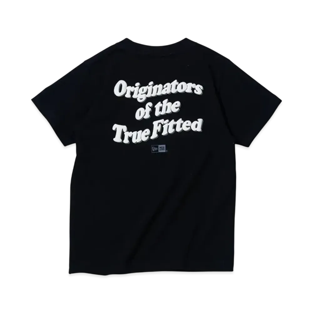 NEW ERA Child Short Sleeve Cotton T-shirt Wave Logo "Black"