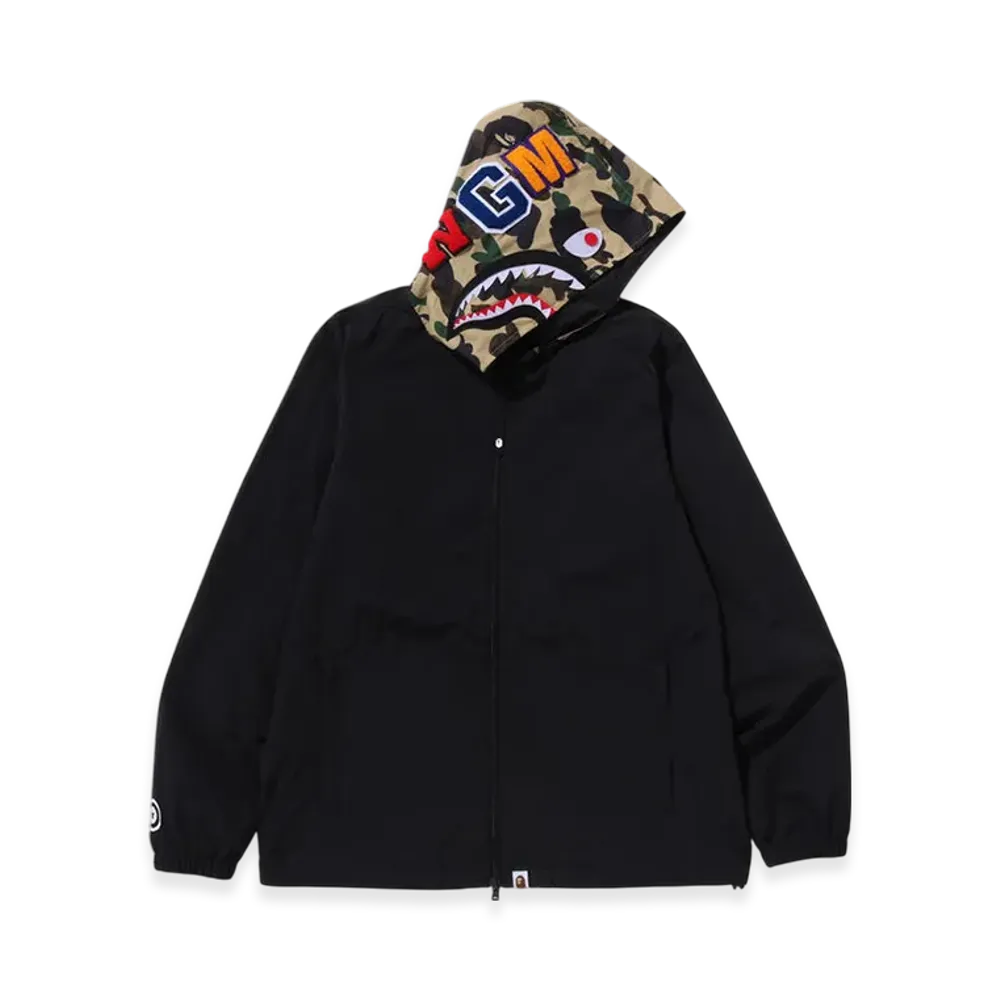 A BATHING APE 1St Camo Shark Hoodie Jacket "Yellow"