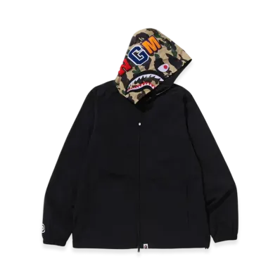 A BATHING APE 1St Camo Shark Hoodie Jacket "Yellow"