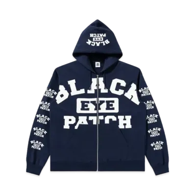Blackeyepatch College Logo Zip Hoodie "Navy"