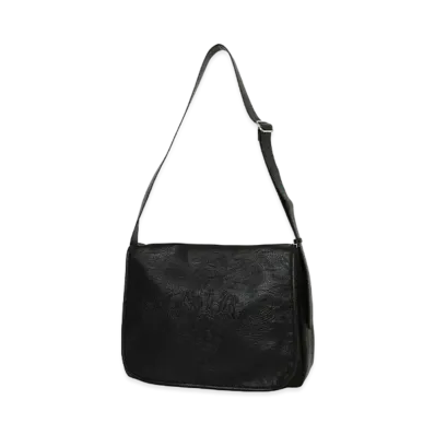 X-Girl Crown And Wings X-Girl Faux Leather Messenger Bag "Black"