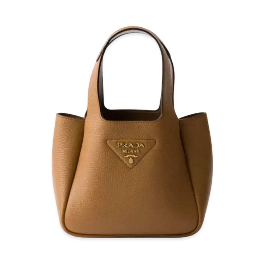 PRADA Leather Mini Handbag "Camel"