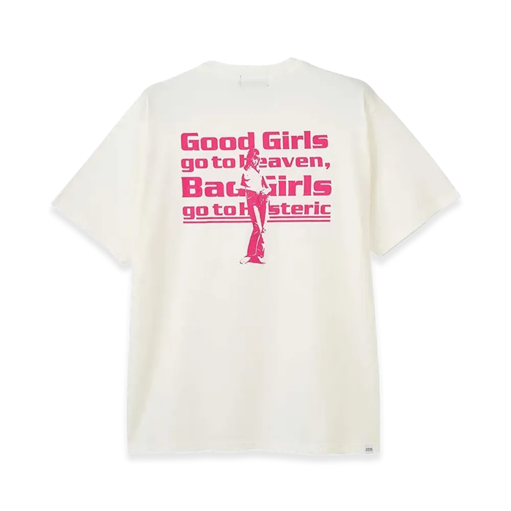HYSTERIC GLAMOUR Good Bad Girls T-Shirt "White"