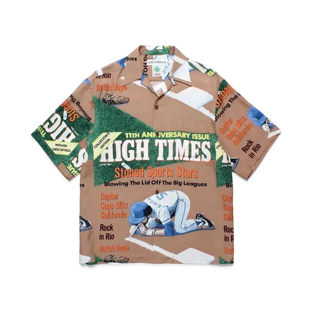WACKO MARIA High Times / Hawaiian Shirt "Brown"