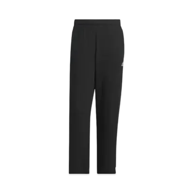 adidas Essentials Plus Regular Fit Small Logo French Terry Open Hem Pants "Black"