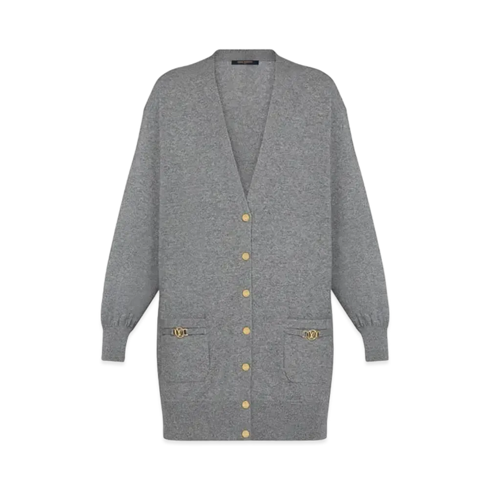Louis Vuitton LV Detail Maxi Cardigan "Gray"