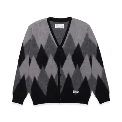 WACKO MARIA Diamond Mohair Cardigan "Black"