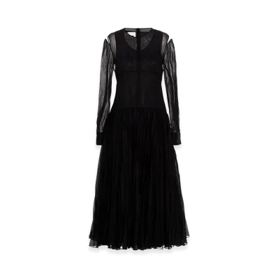 Jil Sander Women's Pleated Skirt Dress "Black"