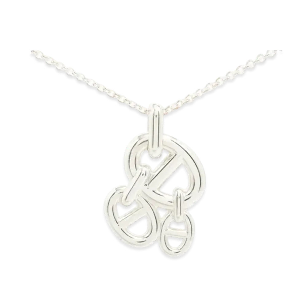 Hermes Chaine D'Ancre Enchainee Necklace "Silver"