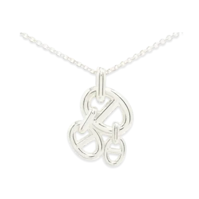 Hermes Chaine D'Ancre Enchainee Necklace "Silver"