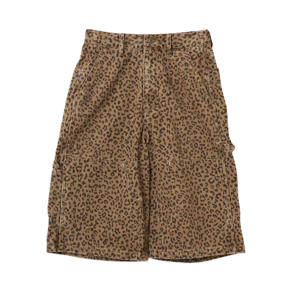 atmos pink Painter Half Pants "Leopard"