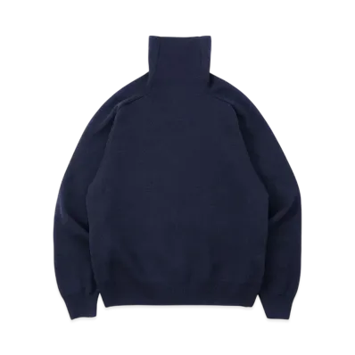 everyone Milano Rib Knit Turtle Sweater "Navy"