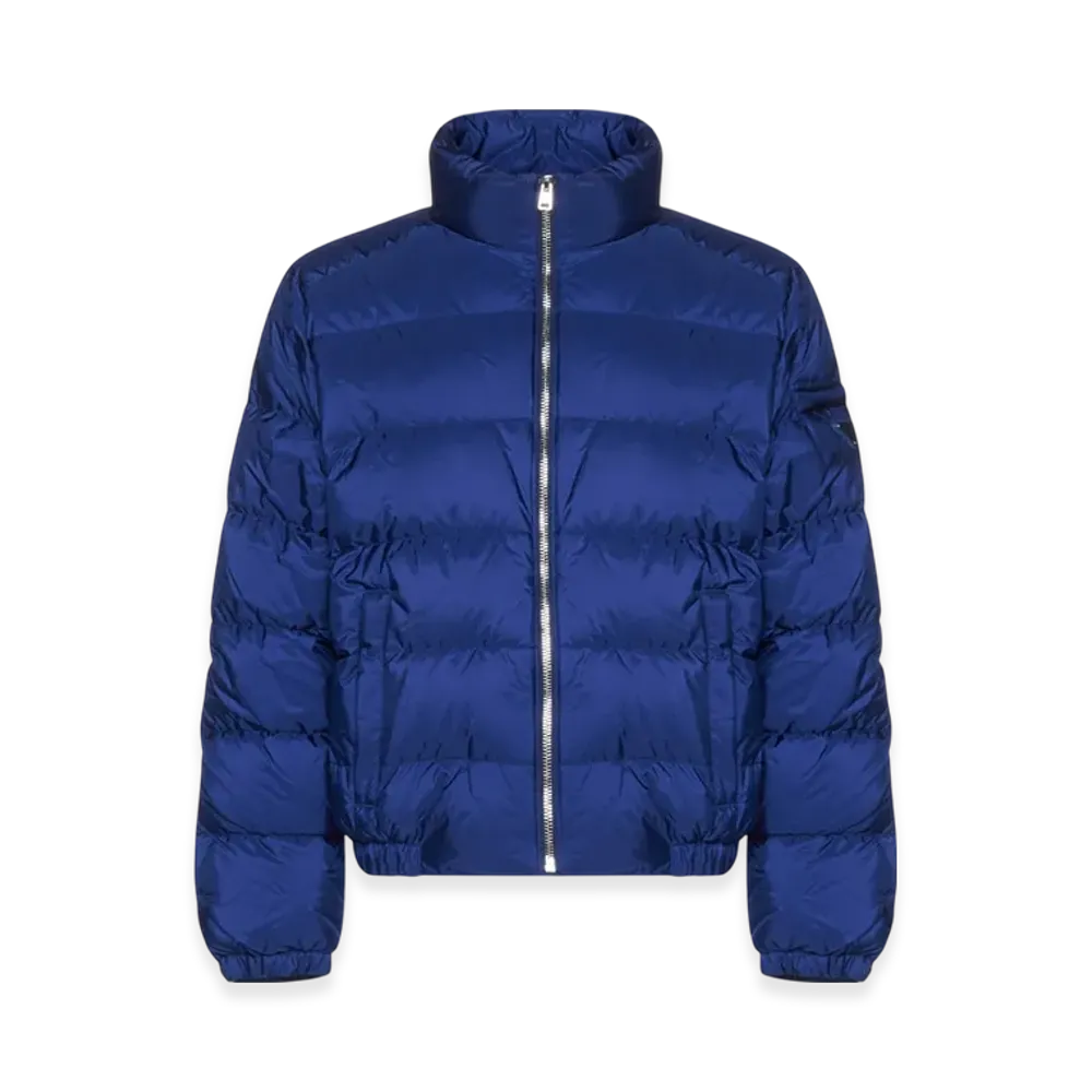 PRADA Re-Nylon Short Puffer Jacket "Bluette"
