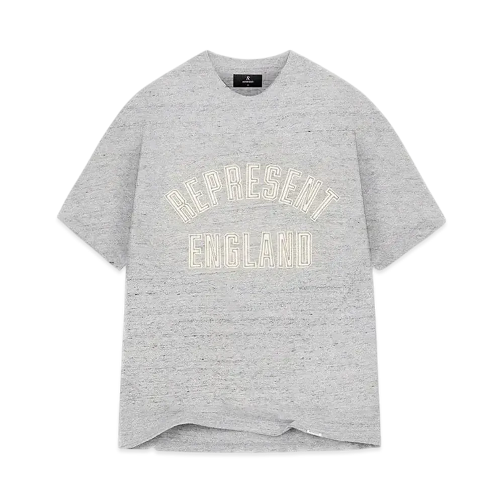 REPRESENT England Applique T-Shirt "Grey Marl"