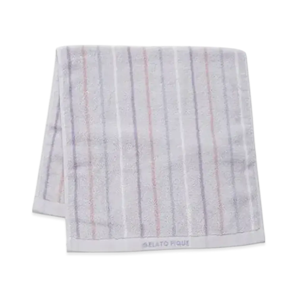GELATO PIQUE Colorful Stripes Face Towel "Lavender"
