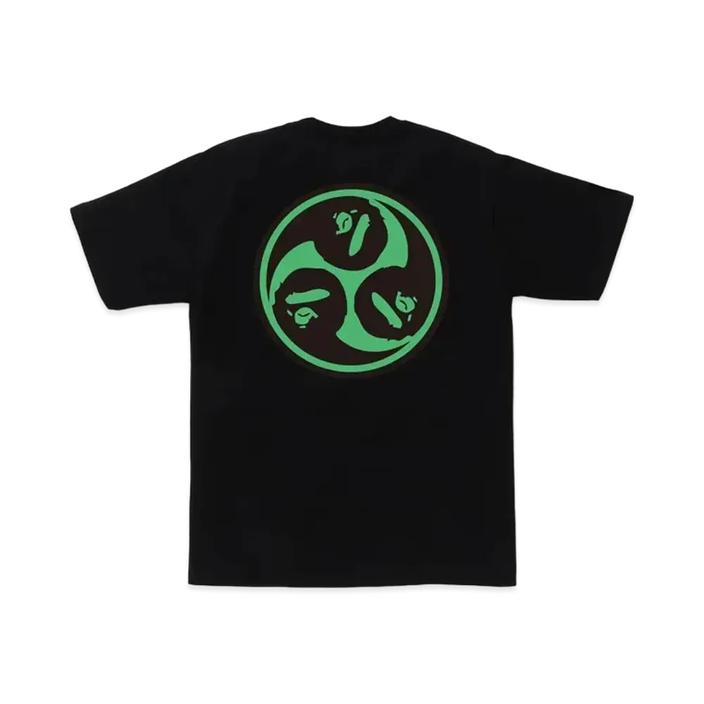 A BATHING APE Japan Culture Mitsudomoe Tee "Black"