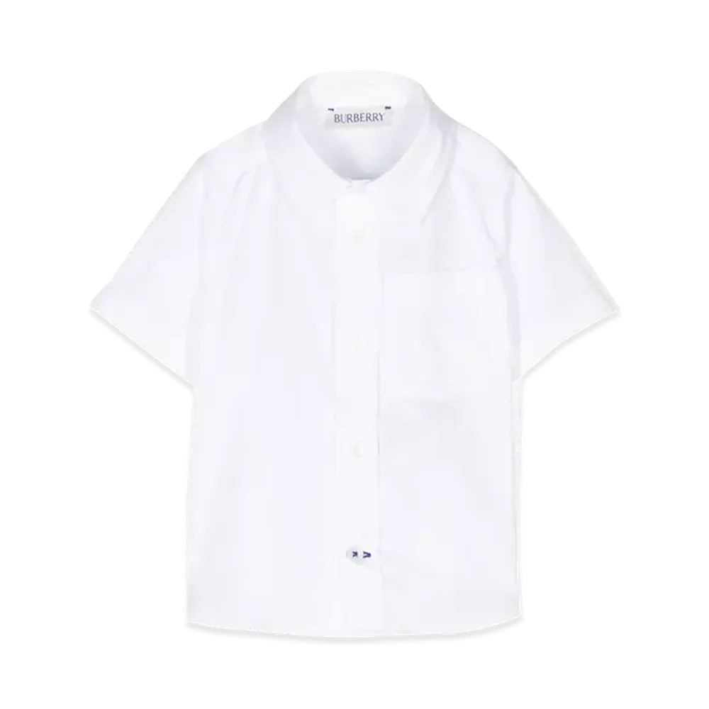Burberry Kids Short Sleeve Shirts "White"