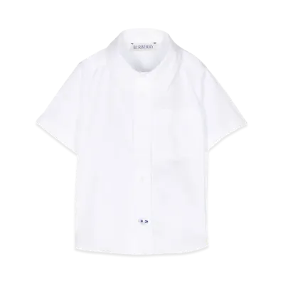 Burberry Kids Short Sleeve Shirts "White"