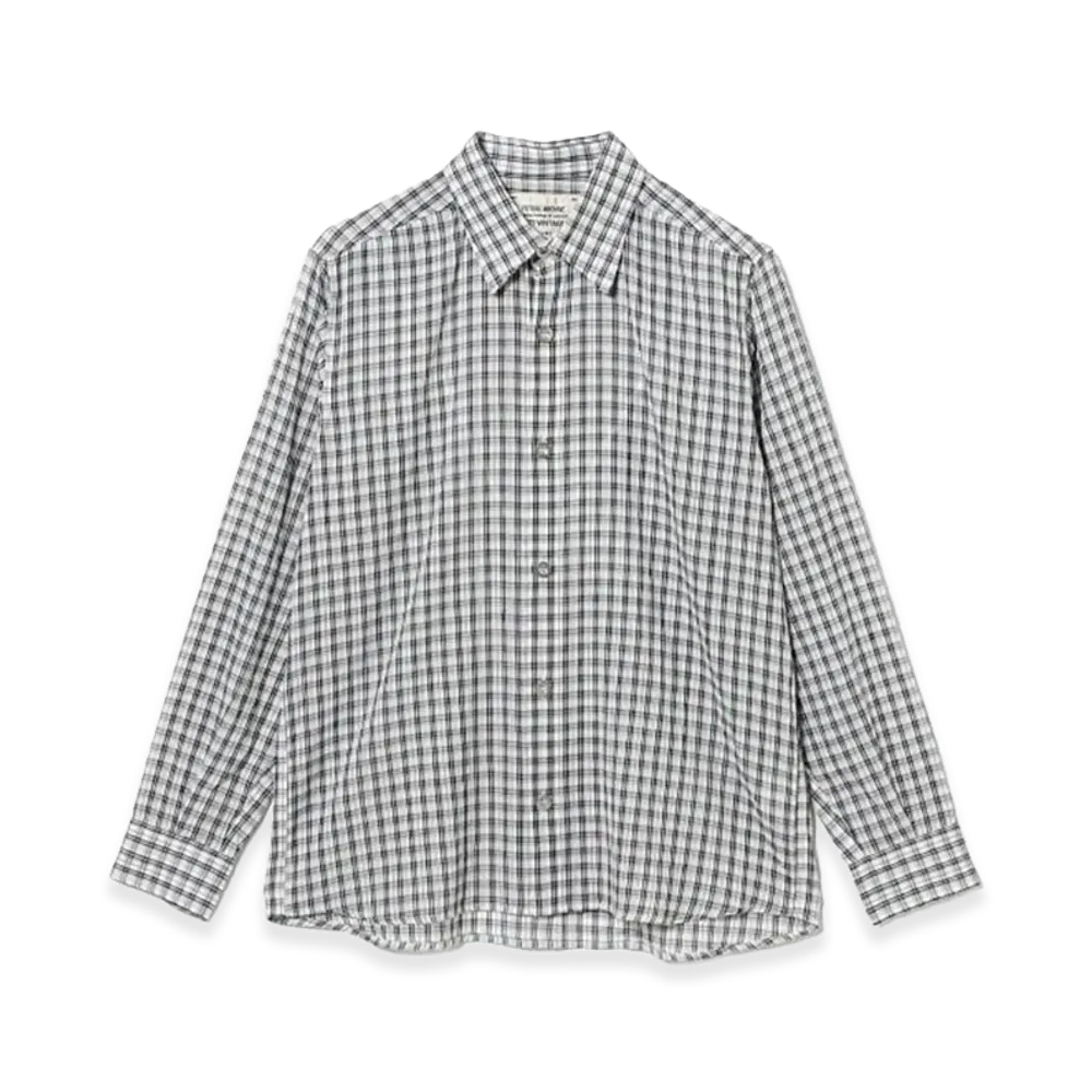 BEAMS FUTURE ARCHIVE Checkered Shirt "White"