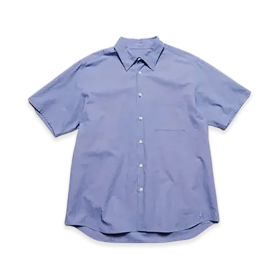 SOPHNET. Voile Washer Regular-Fit S/S Shirt "Navy"