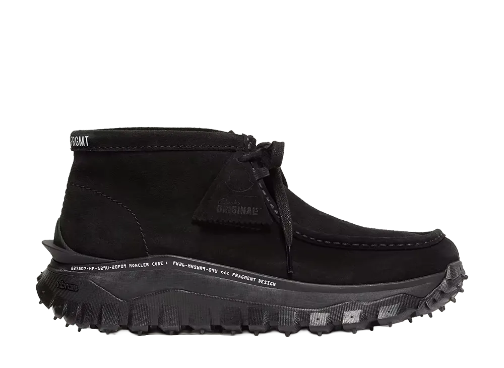 fragment design × Clarks × Moncler Trailgrip Wallabee GORE-TEX "Black"