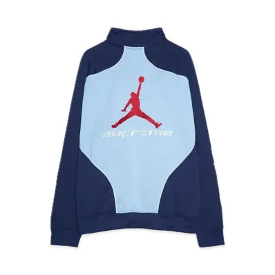 Supreme x Jordan Tricot Track Jacket "Blue"