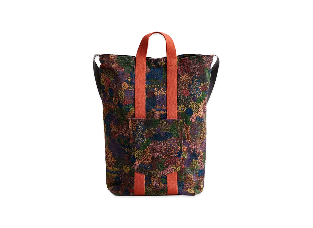 NICENESS P.Vale Floral Corduroy Tote Bag "Charcoal"