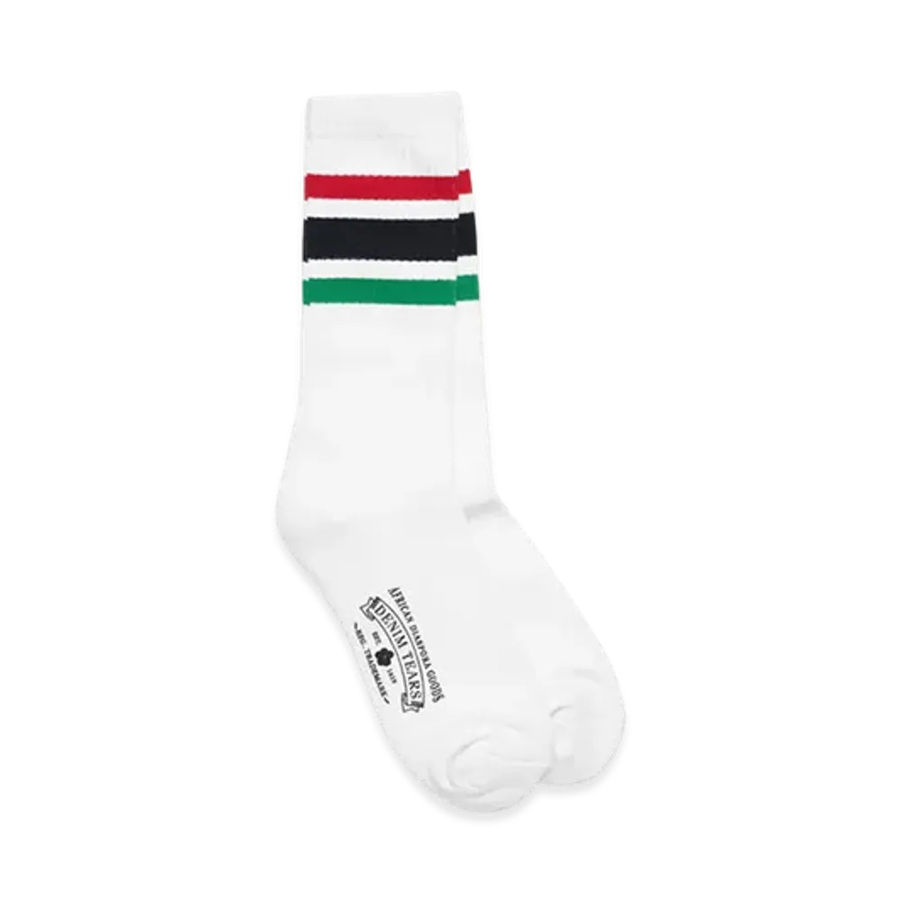 DENIM TEARS RBG 3-Pack Socks "White"