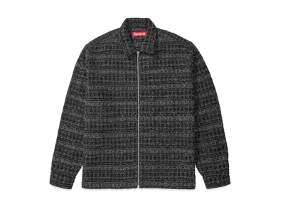 Supreme Boucle Zip Up Shirt "Black"