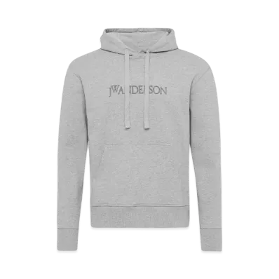 JW ANDERSON Logo Embroidered Hoodie "Gray"